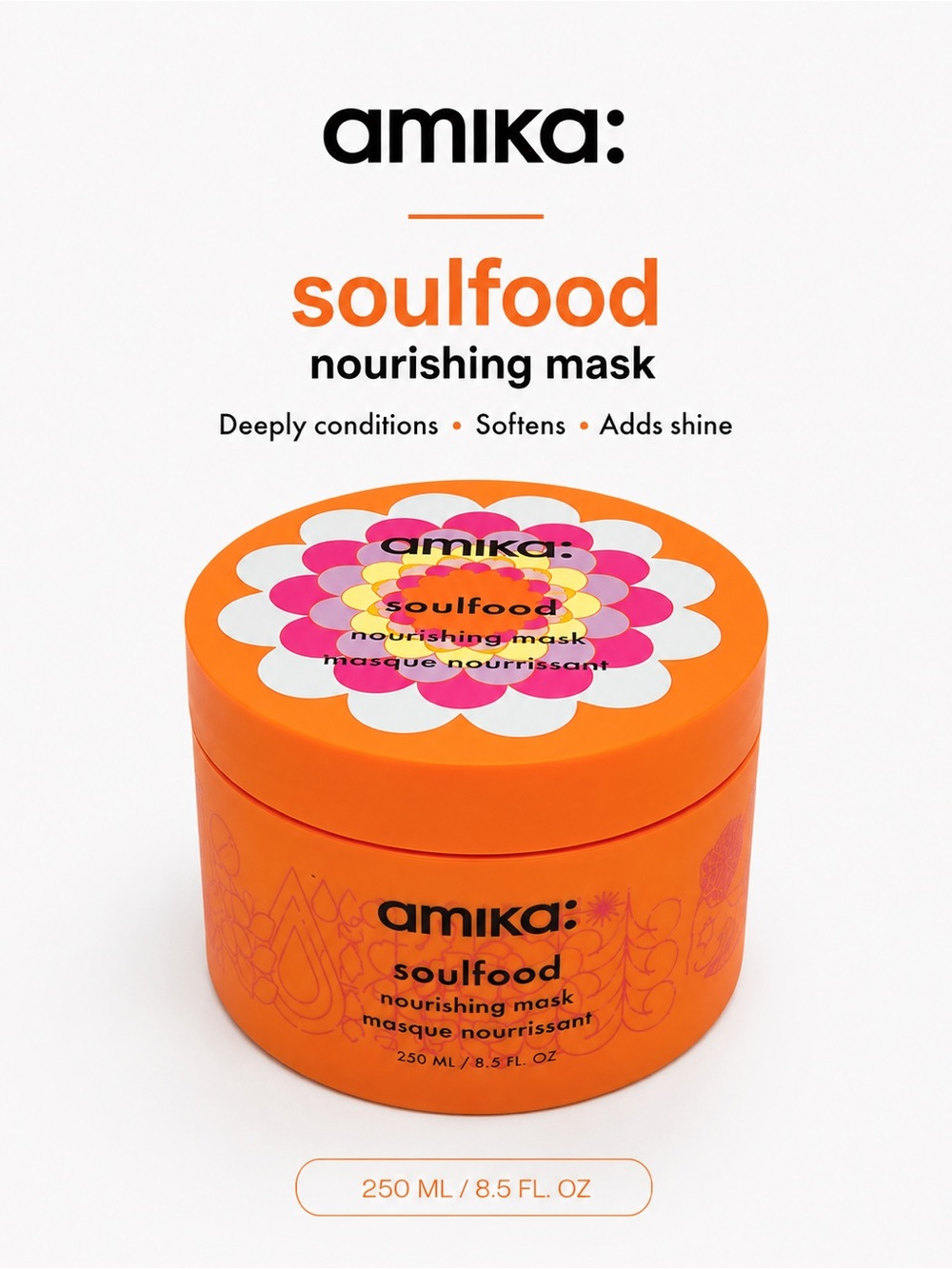 Amika Soulfood Nourishing Hair Mask 8.5 Oz New